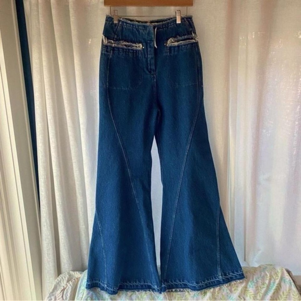 Esteban‎ Cortazar High Waist Flare Bell Bottom Jeans NWT